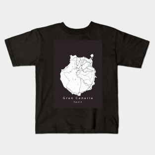 Gran Canaria Spain Island Map Kids T-Shirt